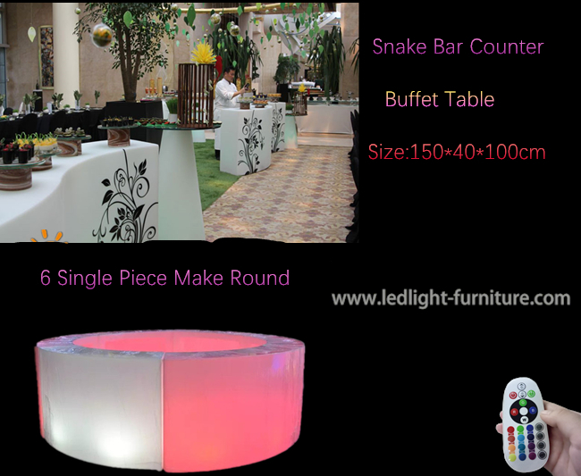 党装飾のための開催地の気分のヘビLED棒カウンター/LEDのビュッフェ テーブル