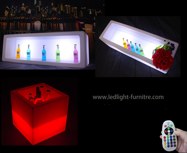 ワインの表示のために変わる照らされた長方形LEDのアイスペール16色