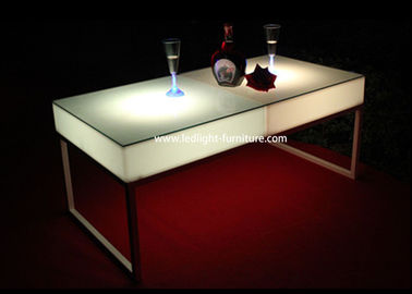 中国 ラウンジの家具のための防水リモート・コントロールLEDの低い小テーブル120*60cm サプライヤー