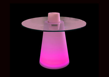 中国 ガラス上LEDの低い小テーブルの最高永続的な気取り屋棒クラブ使用を変える色 サプライヤー