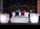 ナイトクラブRGB色の変更を用いるプラスチックLEDライト家具の白熱ソファー サプライヤー